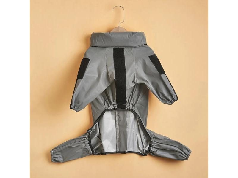 Outdoor Large Dog Raincoat Sunscreen Reflective Jacket Pet Raincoat Hoodie Carousel 1