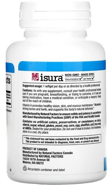 VITAMIN A 10,000IU - 180 SGELS - E0428 Carousel 3