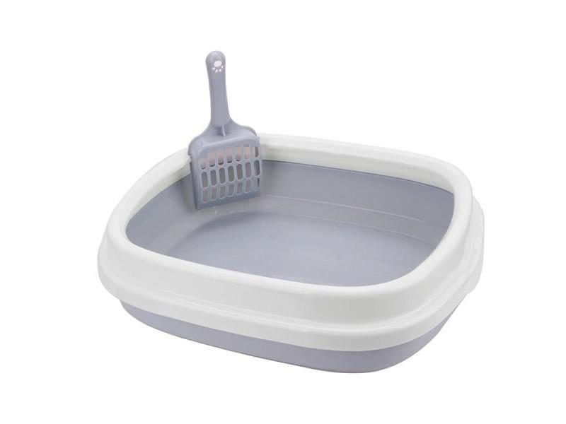 Cat Litter Box With Scoop For Kitten Dog Anti Splash Carousel 1