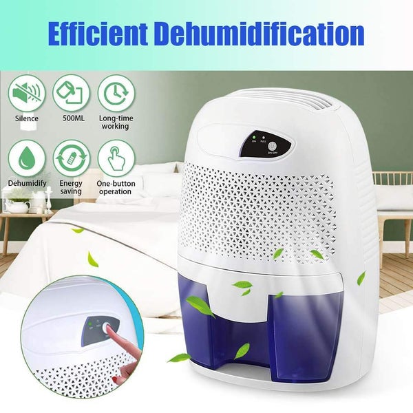 500ML Portable Mini Dehumidifier Electric Moisture for Home Office Bathroom Carousel 2