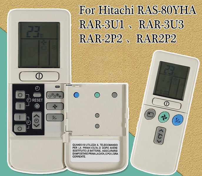 Remote Control RAR-3U1, RAR-3U3, RAR-2P2, RAS-80YHA For Hitachi Air Conditioner Carousel 1