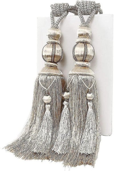 1 Pair Curtain Tie Backs Rope Tassel Curtain Tiebacks Holdbacks Window Drape Rop Carousel 1