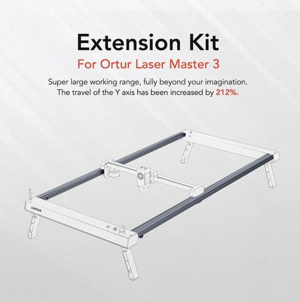 Extension Kit for Ortur OLM3 400mmx850mm Engraving and Cutting Area Carousel 1