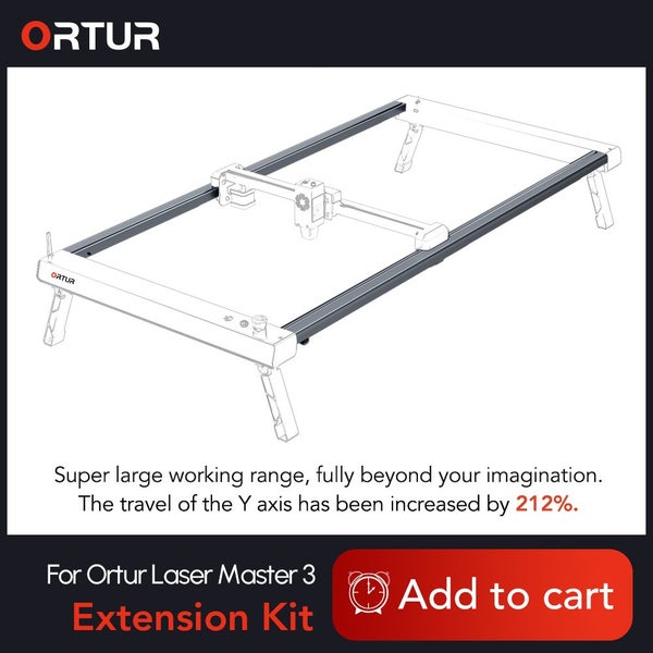 Extension Kit for Ortur OLM3 400mmx850mm Engraving and Cutting Area Carousel 2