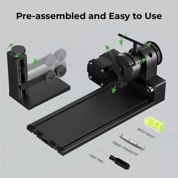 xTool RA2 Pro Rotary Attachment for xTool S1 (D/S/P/F wide compatibility) Carousel 8