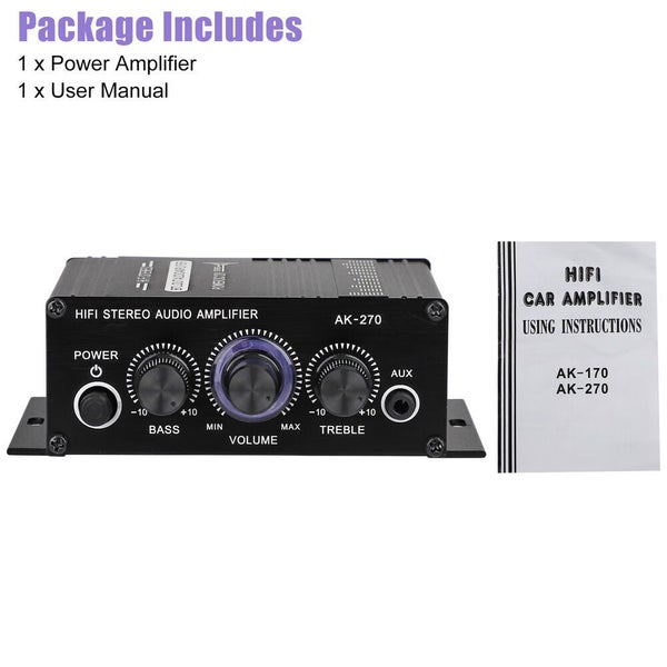 Mini HiFi Digital Stereo Audio 2 Channels Amplifier Power Amp FM Car Home D Carousel 9