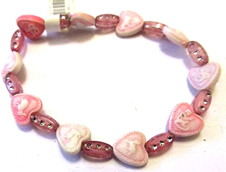 Child's Pink hearts bracelet Carousel 1