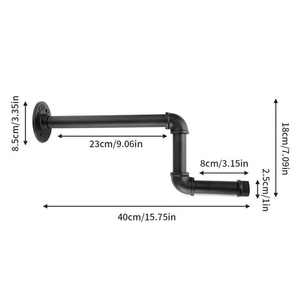 Wall Mounted Industrial Pipe Vintage Clothes Rack Carousel 5
