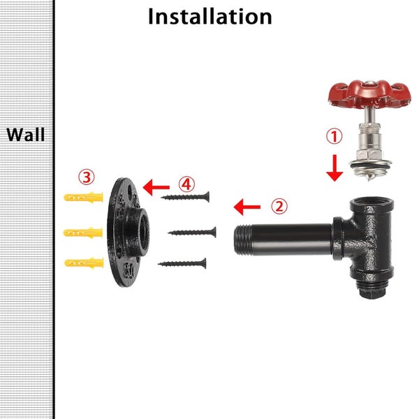 3Pcs Industrial Pipe Robe Towel Rack Bathroom Laundry - Brand New NZ Stock Carousel 2