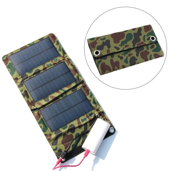 5W 5V Waterproof Foldable Portable Solar Panel Charger Outdoor Mobile Power Bank Carousel 2