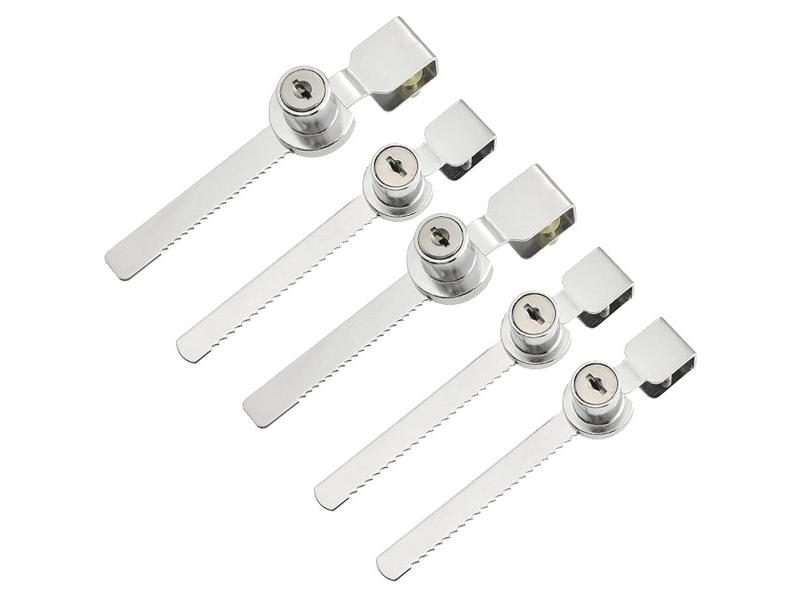 Sliding Glass Door Ratchet Lock With Chrome Finish Keyed Alike Drawer Display Carousel 1