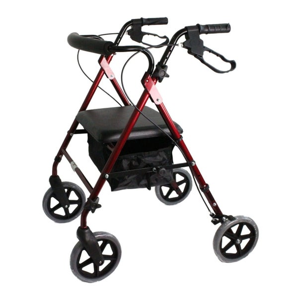 Lightweight Aluminum Foldable Rollator Walking Frame Outdoor Walker Aid Mobility Carousel 1