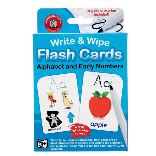 LCBF Write & Wipe Flashcards Alphabet With Marker Carousel 1