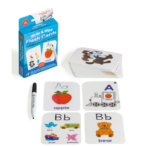 LCBF Write & Wipe Flashcards Alphabet With Marker Carousel 2