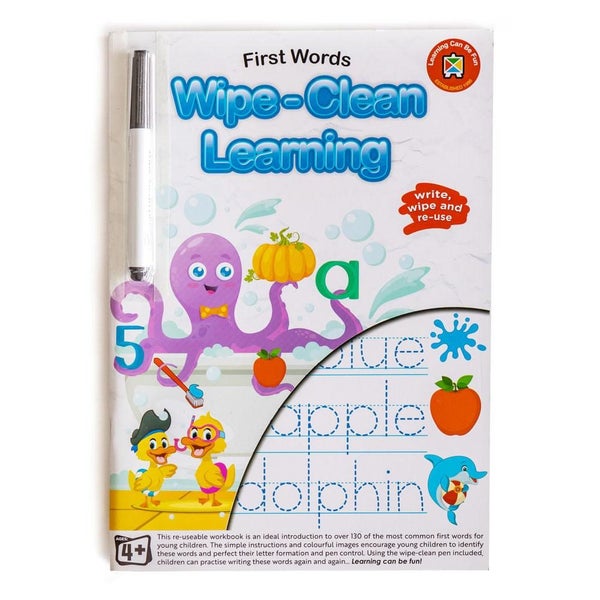 LCBF Wipe Clean Learning Book First Words With Marker Carousel 1