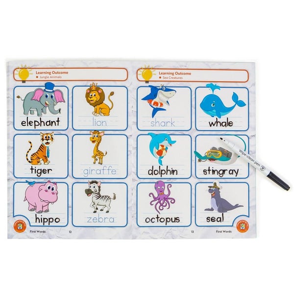 LCBF Wipe Clean Learning Book First Words With Marker Carousel 2