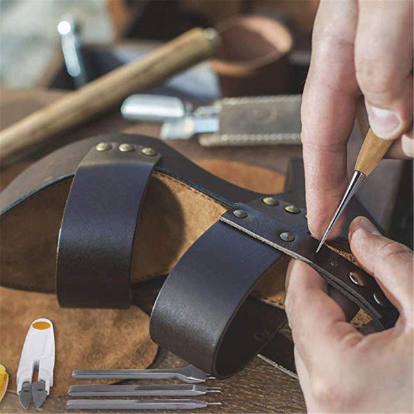 DIY Leather Craft Hand Tools Kit w/ A5 Pad+Suitcase Carousel 8