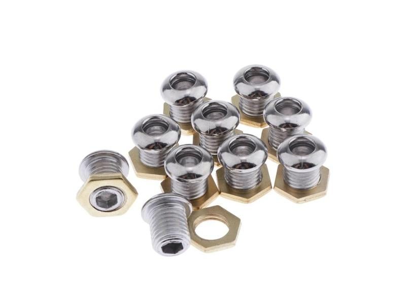 10pcs Drum Brass Air Vent With Gasket Bass Tom Snare Drum Parts Accessories Carousel 1