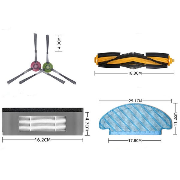 Main Brushes Filters Accessories For Ecovacs Deebot OZMO Carousel 2