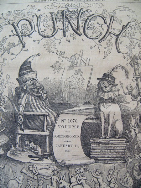 1862 Punch magazine weekly issue / printing fault Carousel 1