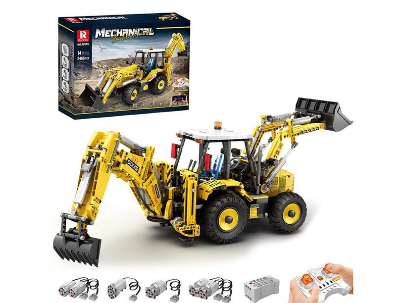 Building Blocks Set Rc Excavator Backhoe Front Loader Truck Toy Gift For Men Carousel 1