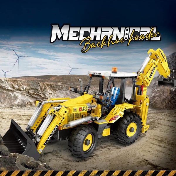 Building Blocks Set Rc Excavator Backhoe Front Loader Truck Toy Gift For Men Carousel 2