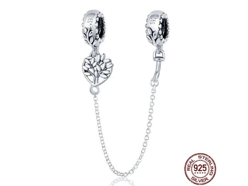 925 Sterling Silver Safety Chain Balloon Classic Series Charms Beads For Carousel 1