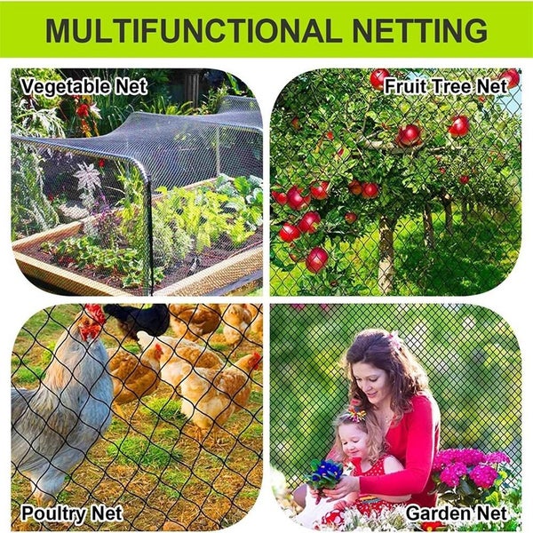 Anti Bird Netting 5X10m Mesh Net Commercial Fruit Tree Pond Protect Cover Carousel 9