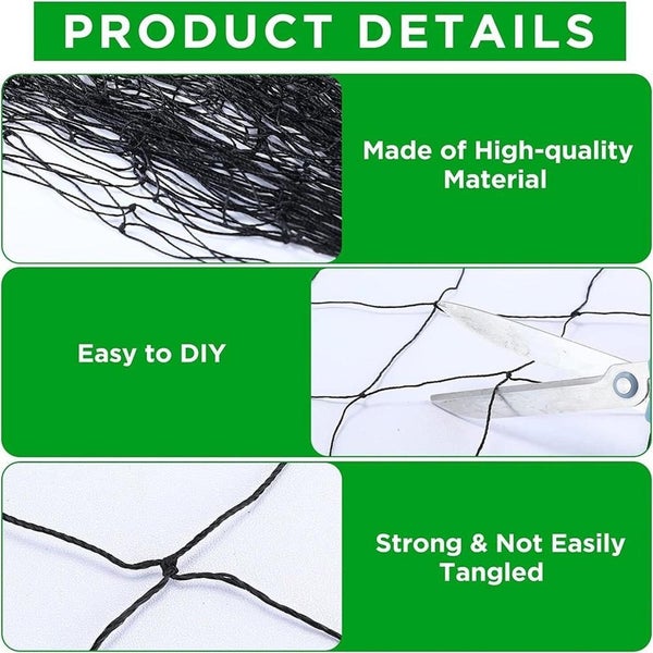 5X20m Black Anti Bird Netting Pest Net Commercial Fruit Tree Pond Plant Mesh Carousel 2