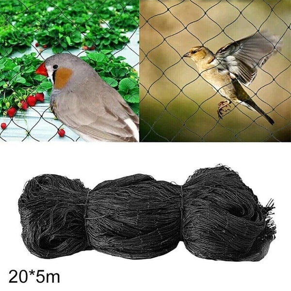 5X20m Black Anti Bird Netting Pest Net Commercial Fruit Tree Pond Plant Mesh Carousel 9