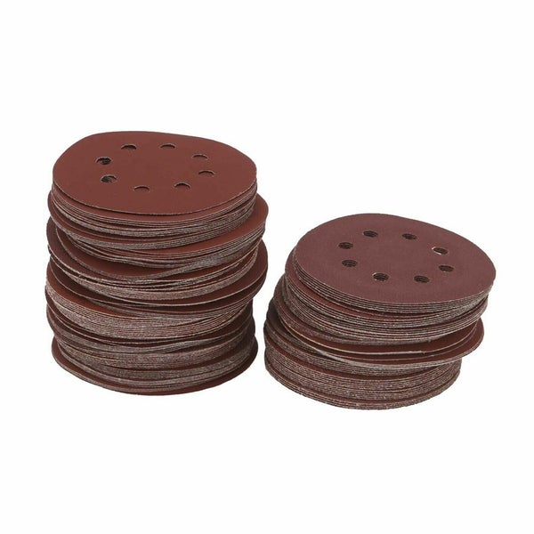 10pcs Sandpaper Shape Sanding Discs Hook Loop Buffing 8 Hole Sander Pad Carousel 1