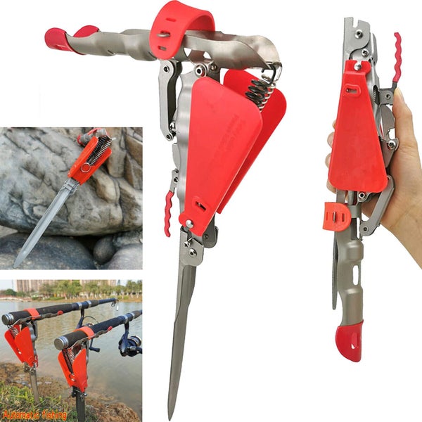 Fishing Rod Holder Automatic Spring Tip-Up Hook Setter Pole Tackle Bracket Carousel 2