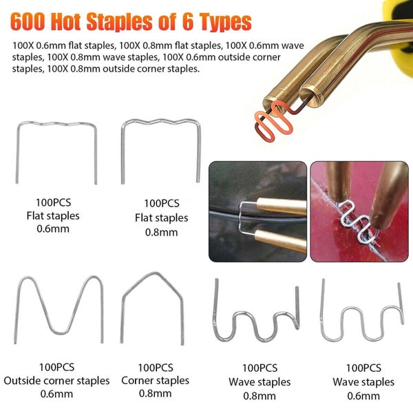Hot Stapler Plastic Repair Car Bumper Welding Welder Machine Gun 600 Staples Kit Carousel 2