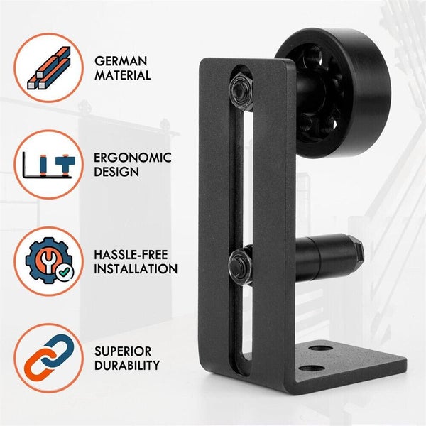 Sliding Barn Door Hardware Floor Guide Adjustable Stay Roller Wall Mount Tool Carousel 2