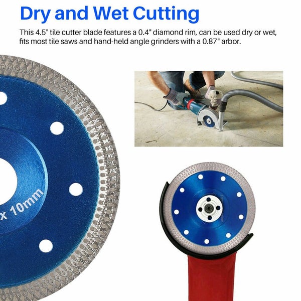 4.5inch Porcelain Tile Turbo Thin Diamond Dry Cutting Blade/Disc Grinder Wh Carousel 2