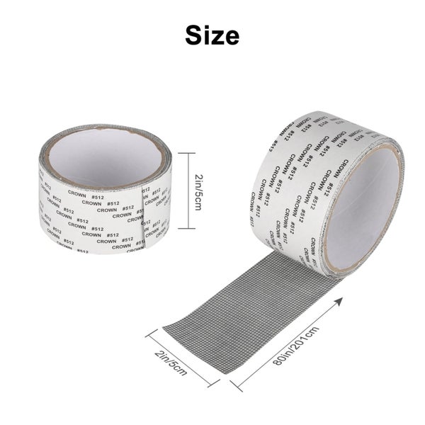 2pcs Window Screen Repair Kit Tape, Strong Adhesive & Waterproof Fiberglass Carousel 8