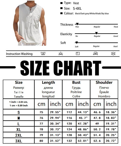 Men's Tank Top Cotton Linen Tops Fashion Solid Color Sleeveless Carousel 2