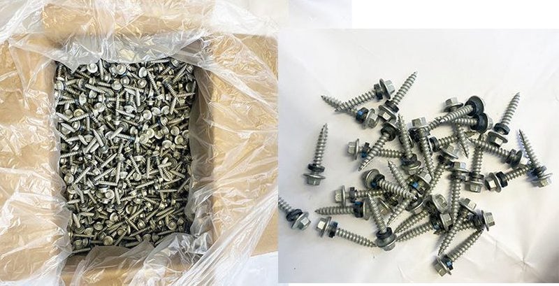HWF SCREWS WITH NEO WASHER 12G-11TPI X35MM MECHNICAL GALVANISED CLASS4 100pcs Carousel 1