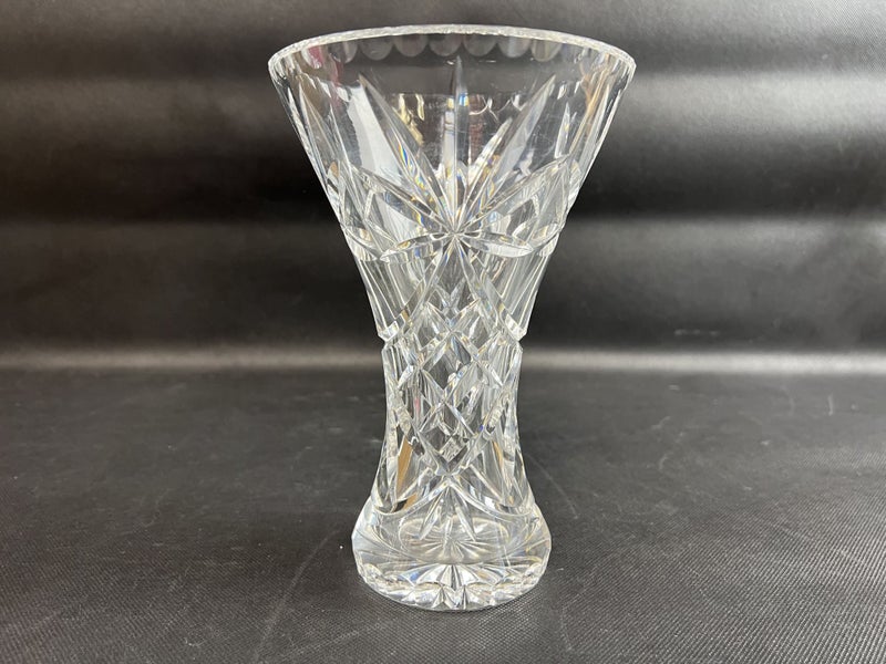 Vintage Webb Corbett Funnell Cut Crystal Vase - Lot K936 - XAK Carousel 2