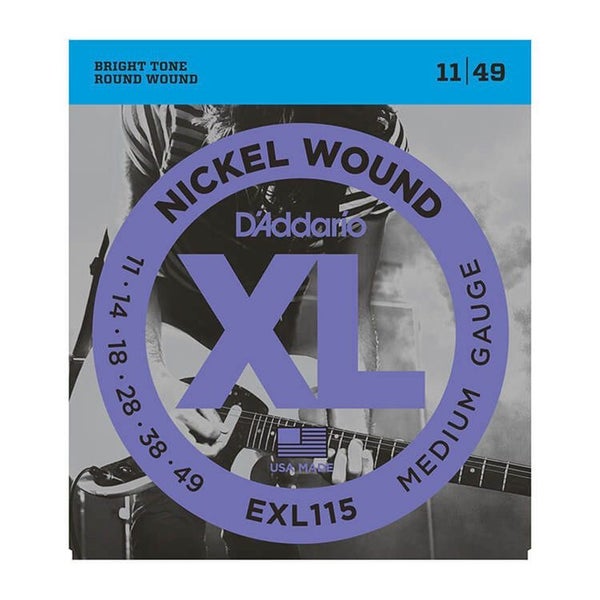 D'Addario EXL115 - Medium Gauge Electric Guitar String Set - 11/49 Carousel 1