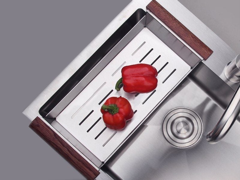 Over The Sink Colander Drainer - Stainless Steel Carousel 2