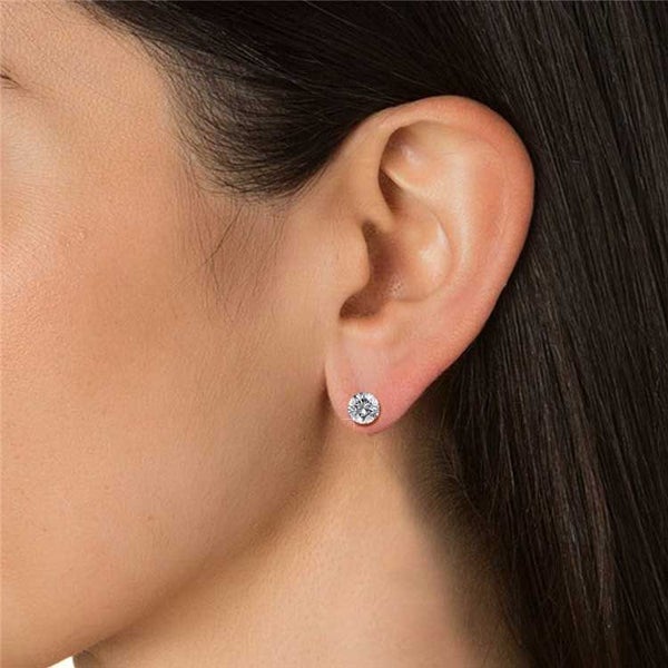 18K White Gold Crystal Stud Earrings "Aimee" Carousel 2