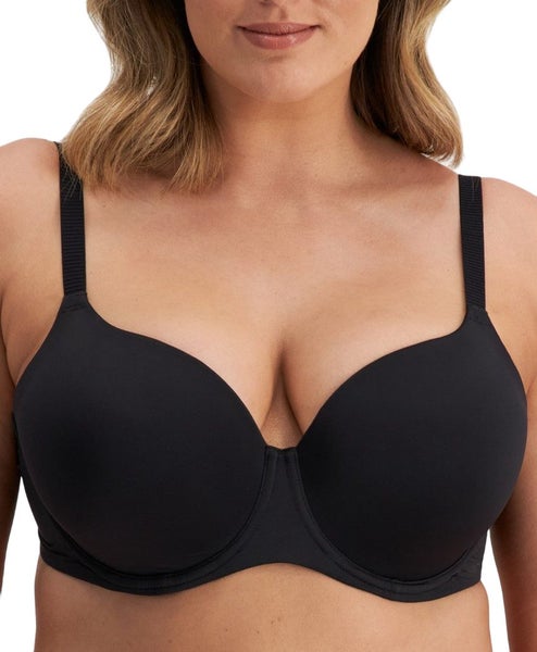 3 x Be By Berlei Womens Full Coverage Black T-Shirt Fuller Cup Bra Carousel 1