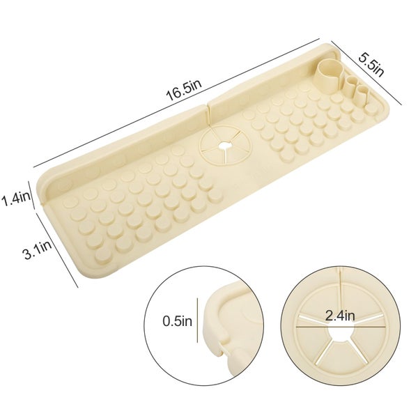 Kitchen Sink Splash Guards, Silicone Faucet Mat for Countertop Bathroom Carousel 2