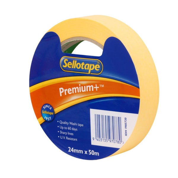 Sellotape Premium+ Washi Masking Tape 24mm x 50mt Carousel 1