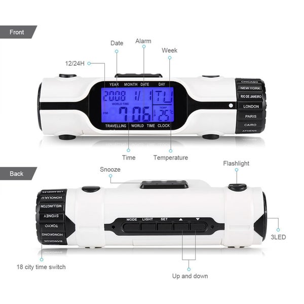 Flashlight Digital World Time Travel Alarm Clock Carousel 2