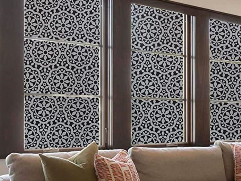 2Pcs 2m Total Blackout Window Privacy Film Frosted Window Cling Sticker -Style 2 Carousel 1