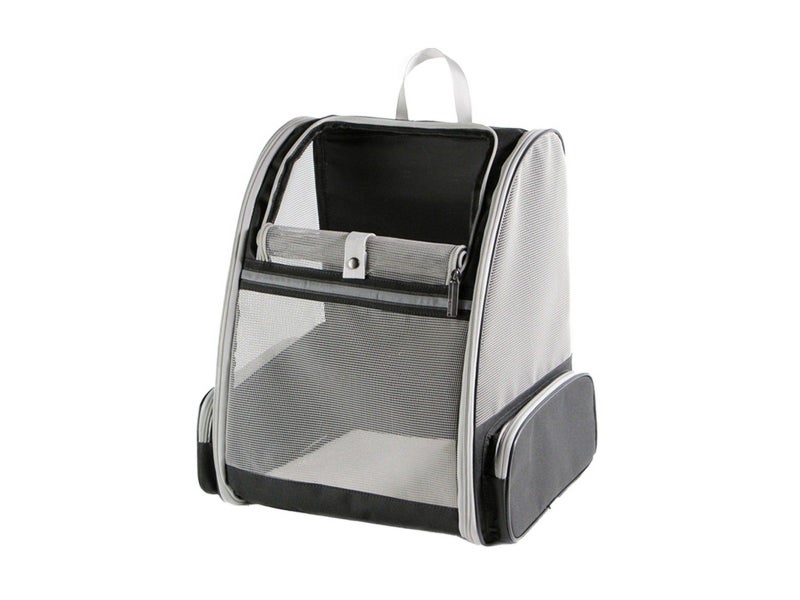 Cat Backpack Carrier Portable Breathable Foldable Outdoor Travel Pet Bag - Black Carousel 2