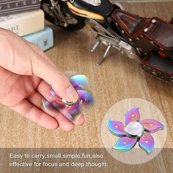 Colorful Bauhinia Flower Finger Spinner Toy Hand Spinner Toys Anti Stress Carousel 1