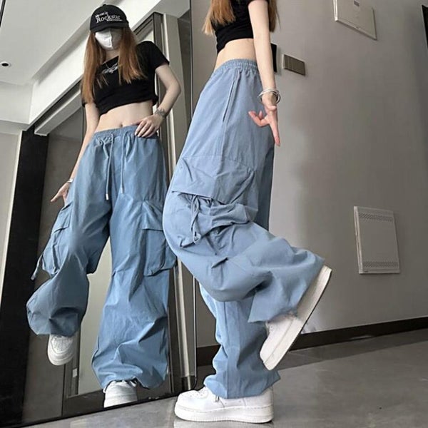 Hip Hop Y2K Cargo Pants Women Streetwear Harajuku Big Pockets Casual Carousel 6
